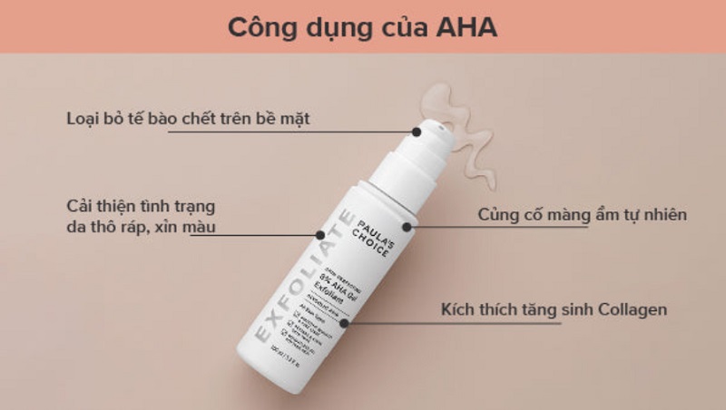 AHA có tác dụng gì đối với làn da?